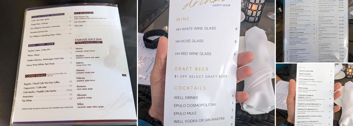 Epulo Bistro Menu