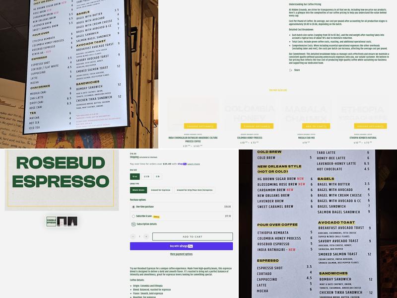 Hidden Grounds Chai & Coffee House Menu