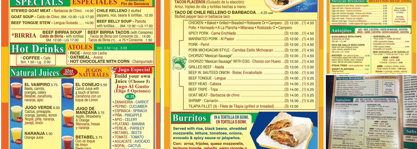 Gaby's Bakery & Deli Menu