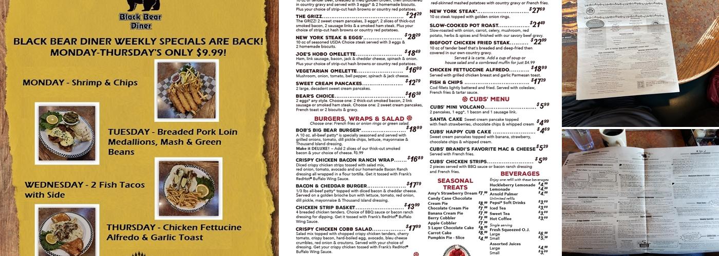 Black Bear Diner Sequim Menu