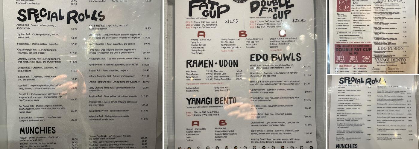 Edo Takeout New Brunswick Menu