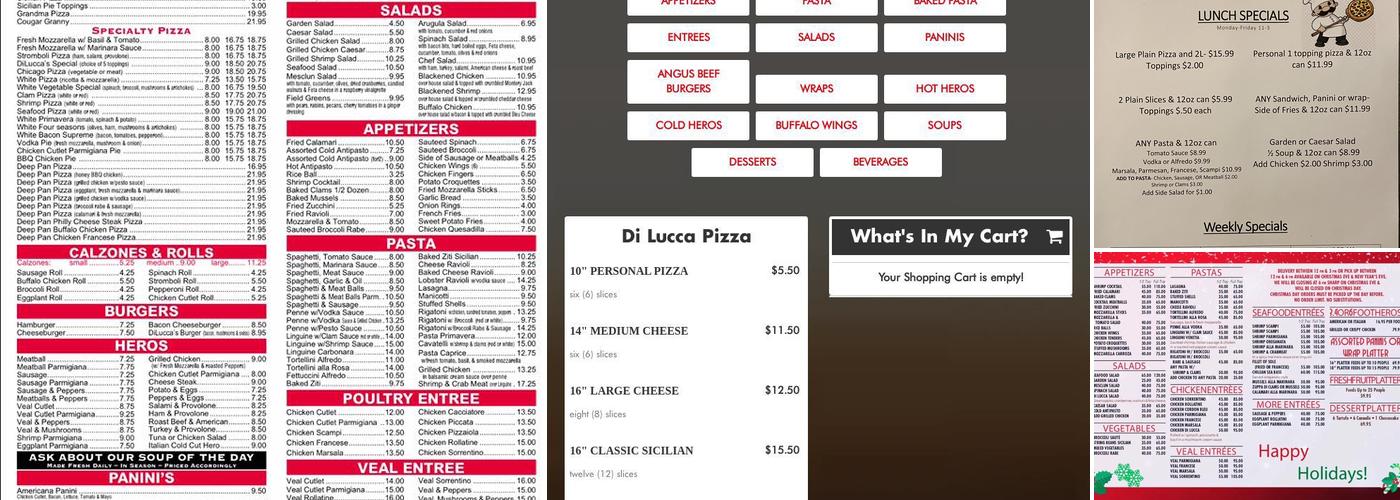 Zio's Pizzeria & Grill Menu