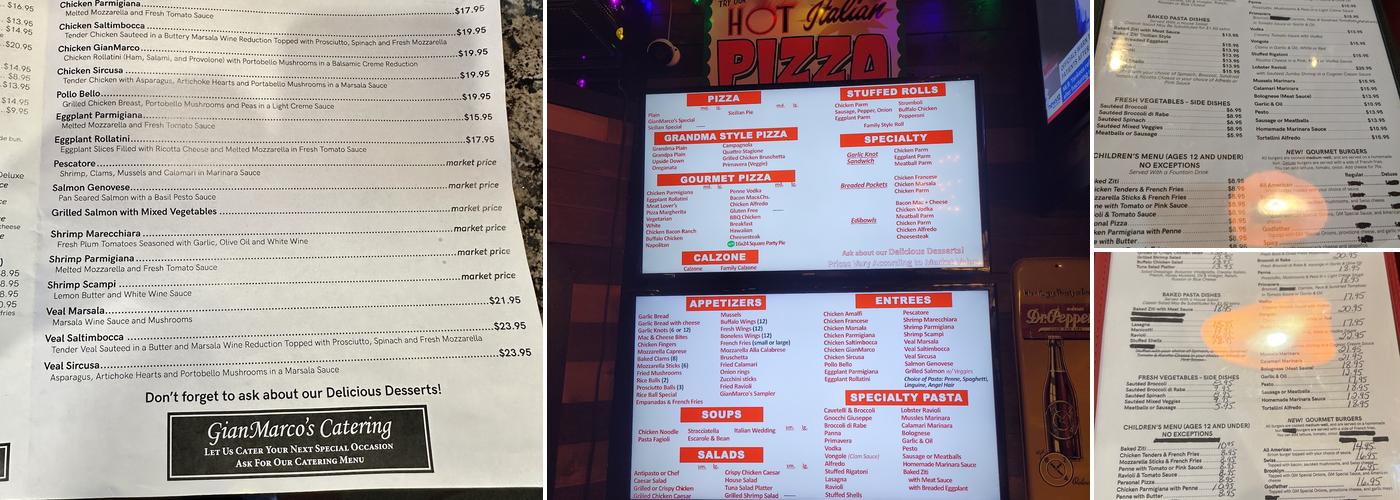 GianMarco's Menu