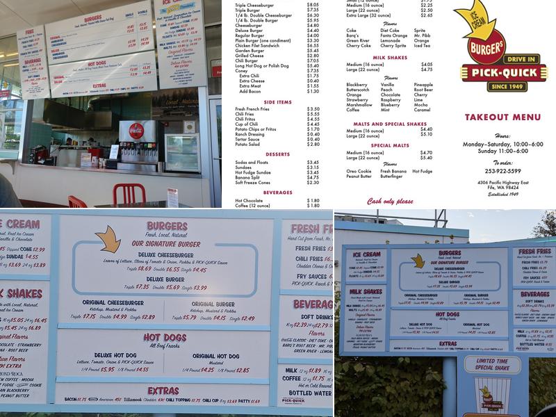 PICK-QUICK Drive In Menu