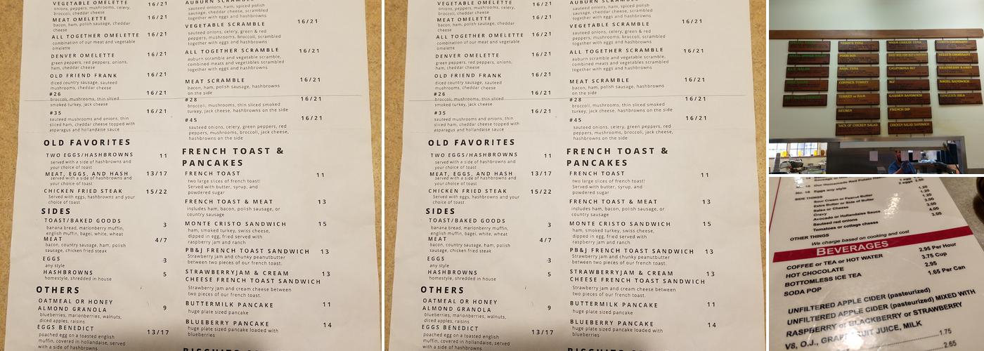 Sun Break Cafe Menu