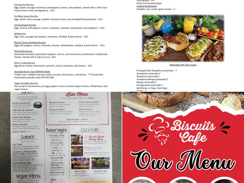 Biscuits Cafe Menu