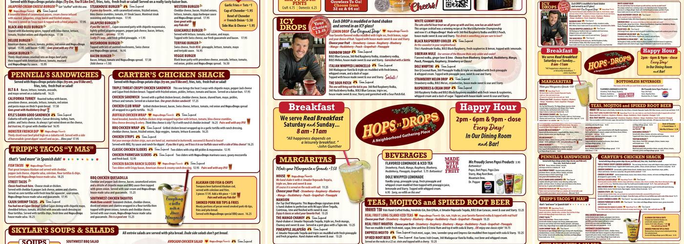 Hops n Drops Menu