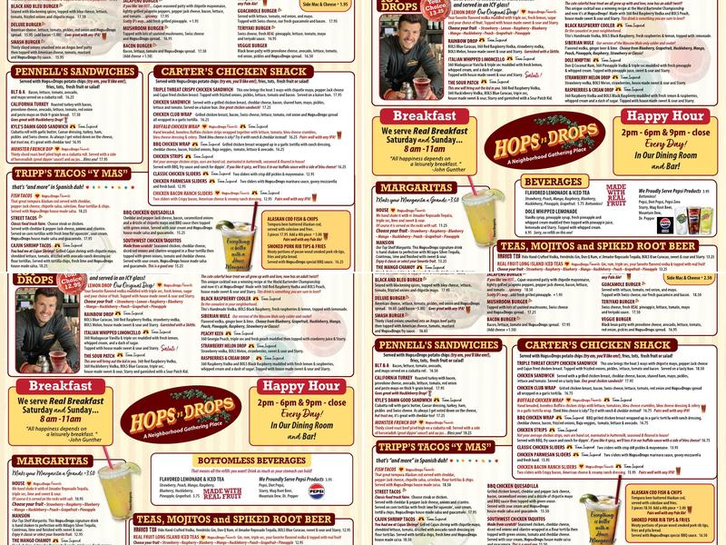 Hops n Drops Menu