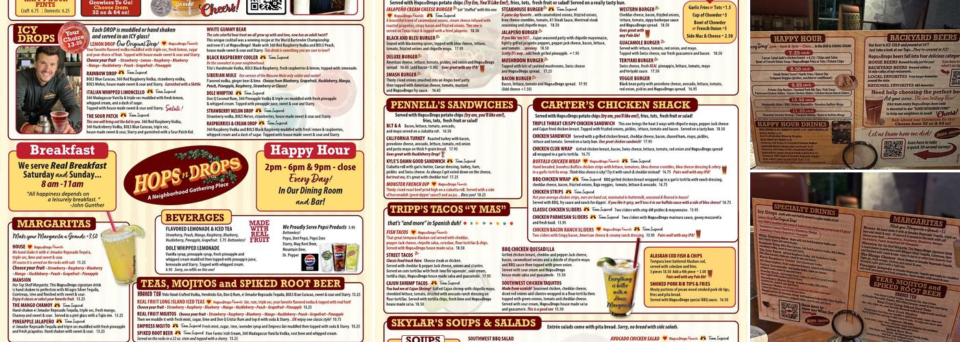 Hops n Drops Menu