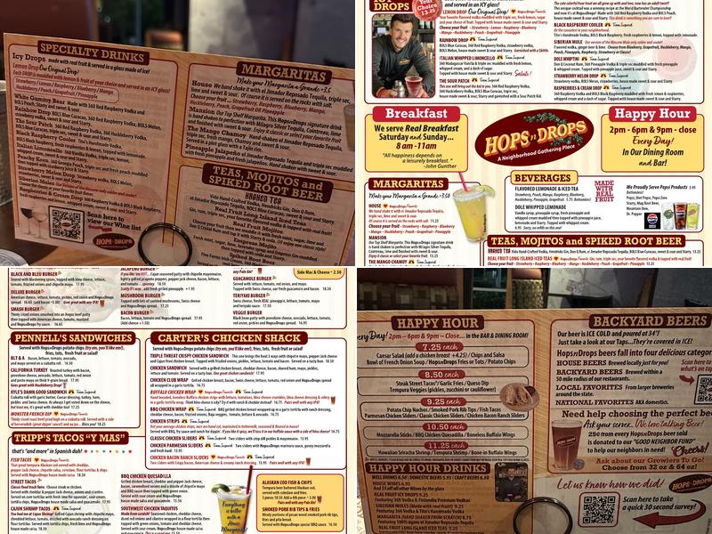 Hops n Drops Menu