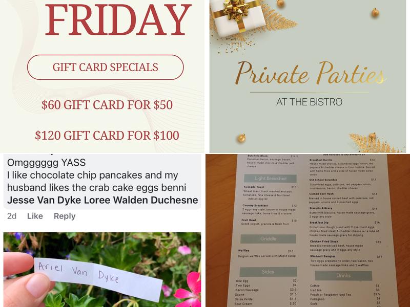 The Windmill Bistro Menu