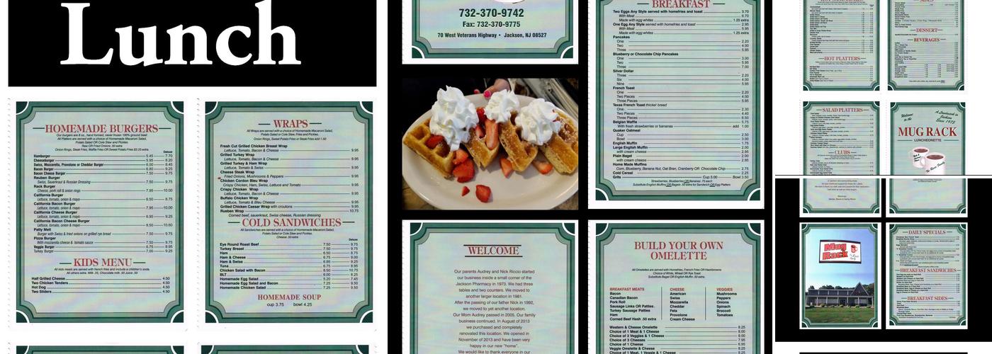 The Mug Rack Menu