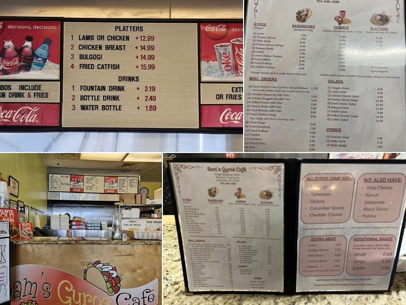 Sam's Gyros Cafe Menu