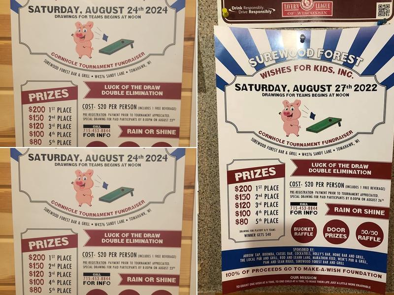 Sure-Wood Forest Bar & Grill Menu