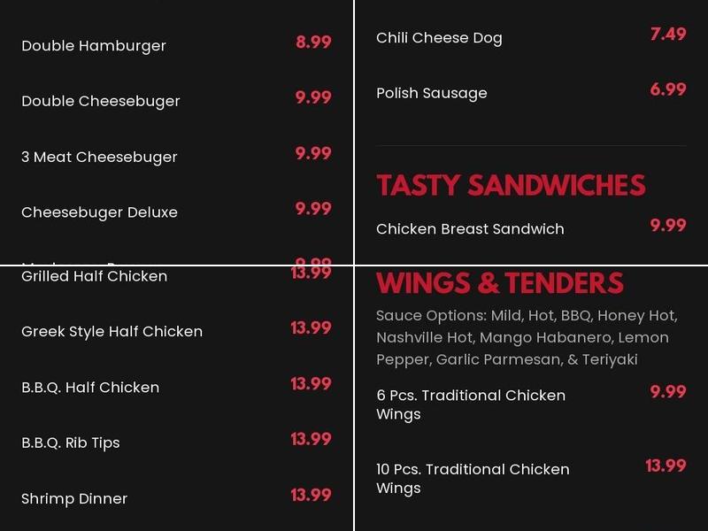 Chicago Express Menu