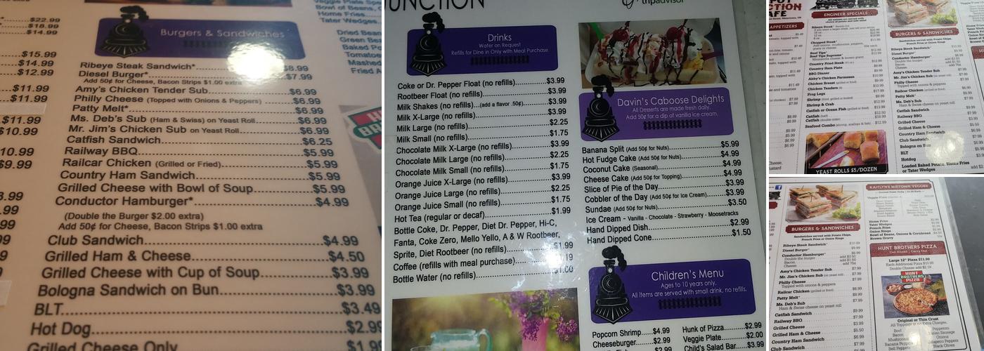 Depot Junction Cafe Menu