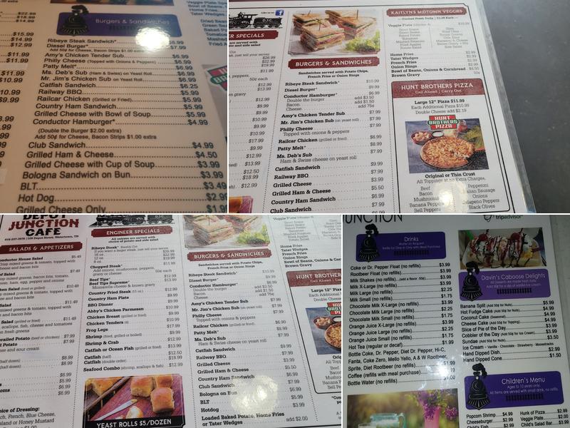 Depot Junction Cafe Menu