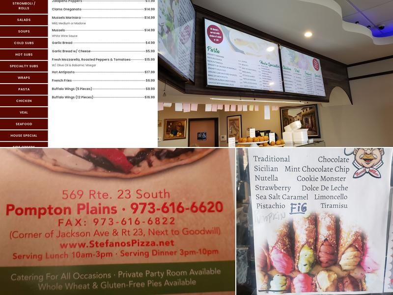 Stefano's Pizzeria Menu