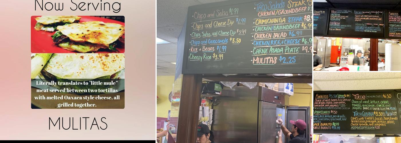 Speedy Burrito Menu