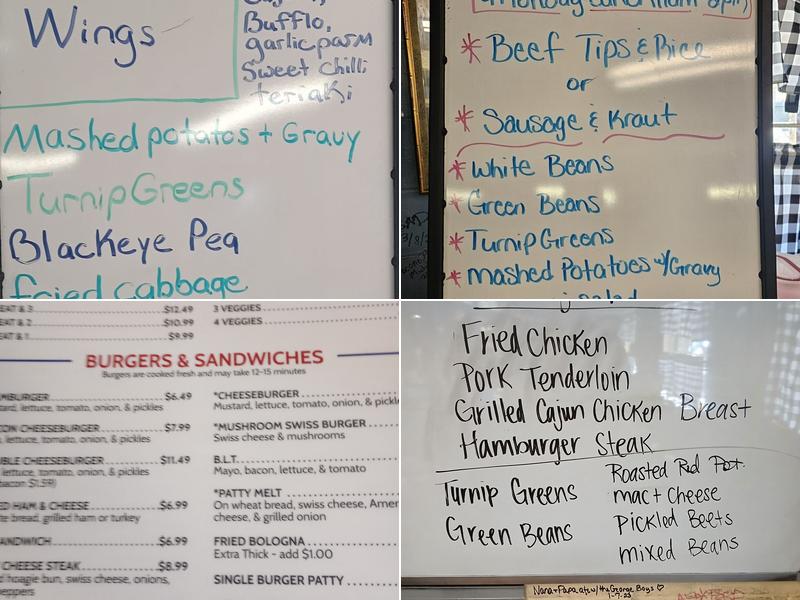 Johnson's Crossroads Menu