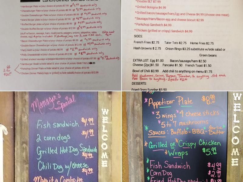 Dixie Maid Cafe Menu