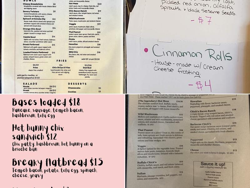 Allie's Vegan Pizzeria & Cafe Menu