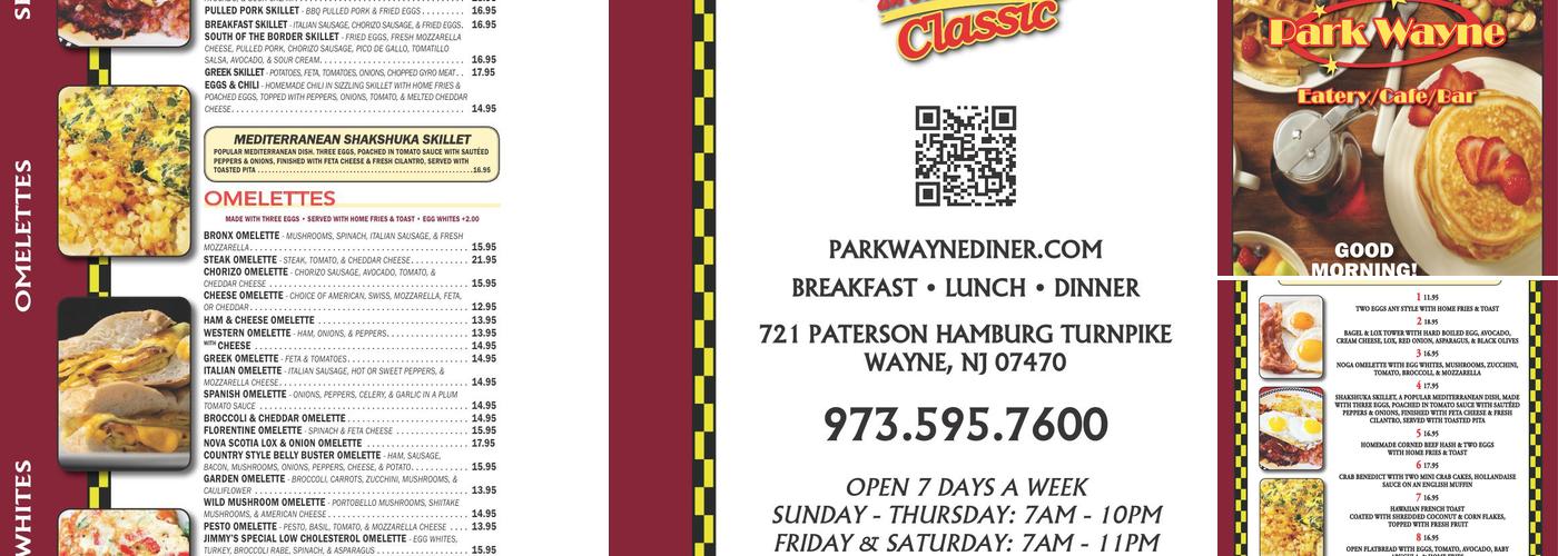 Park Wayne Diner Menu