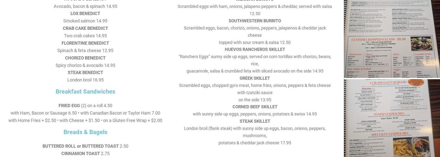 Alps Diner Menu