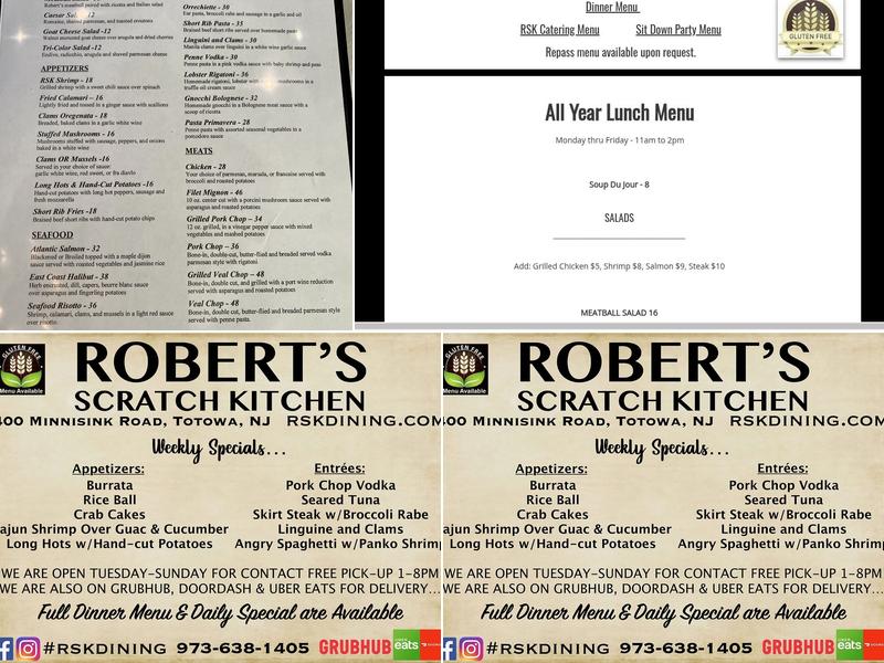 Roberts Scratch Kitchen Menu