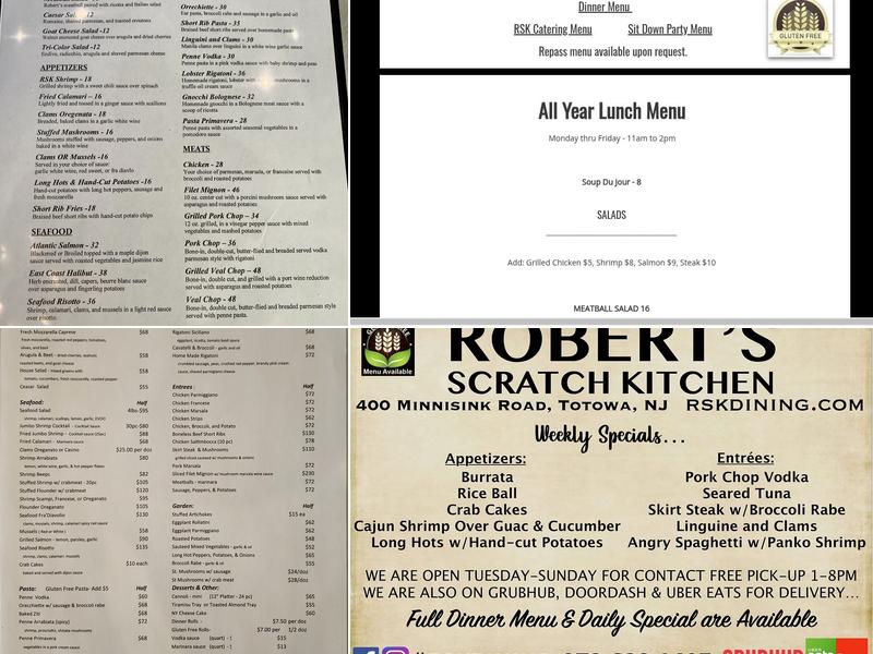 Roberts Scratch Kitchen Menu