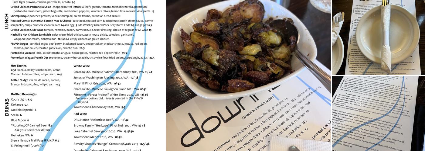 Downriver Grill Menu