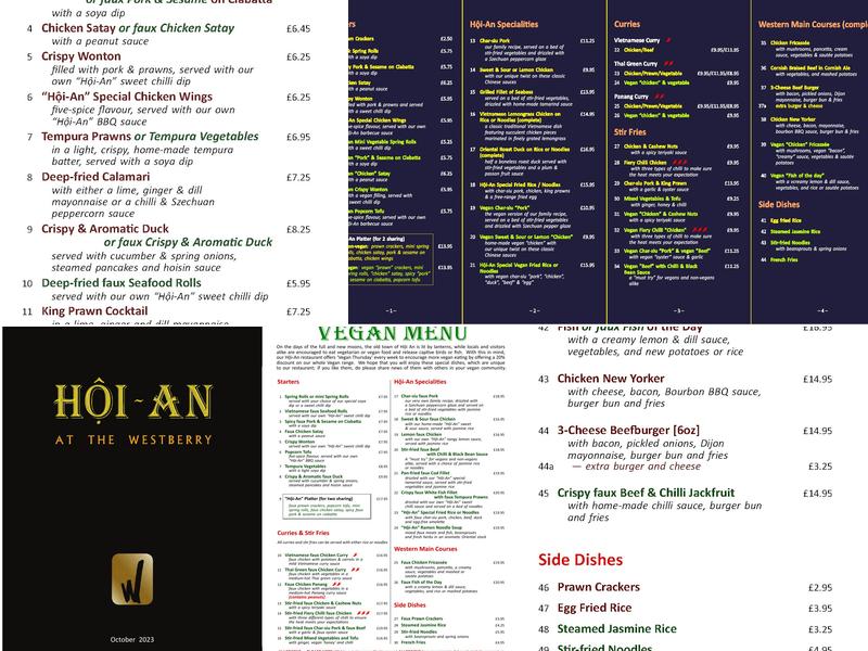 Hội-An Restaurant Menu