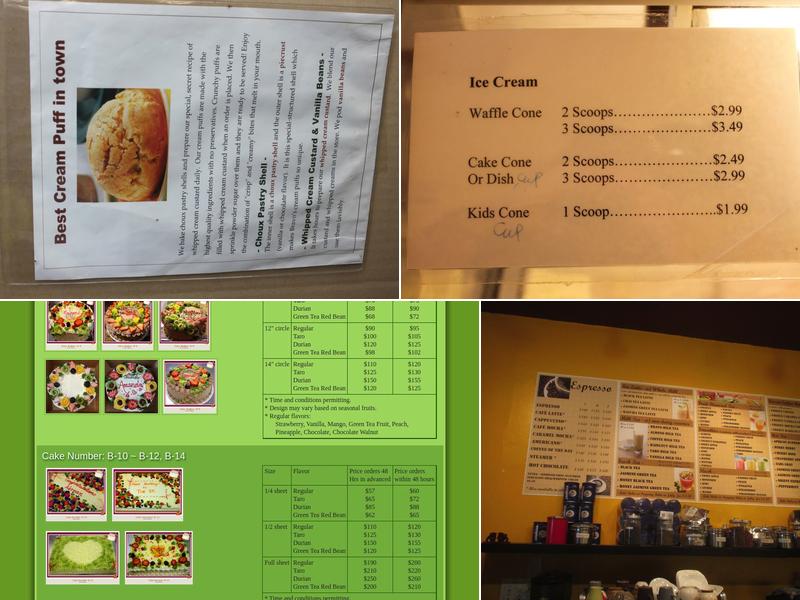 Bravo Bakery Menu