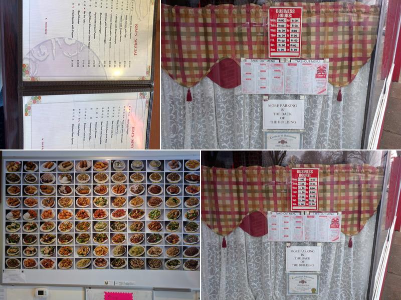 Kim's Chow Mein Menu