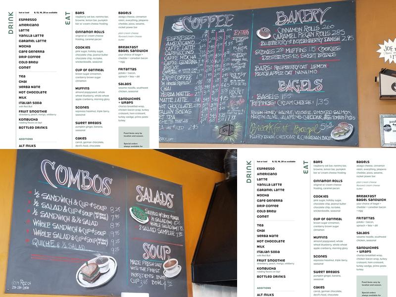 Rocket Bakery Menu