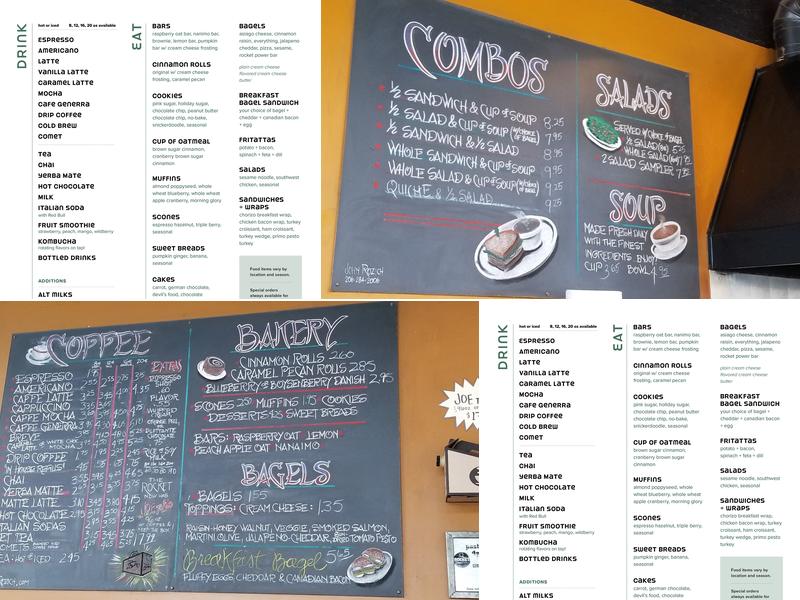 Rocket Bakery Menu