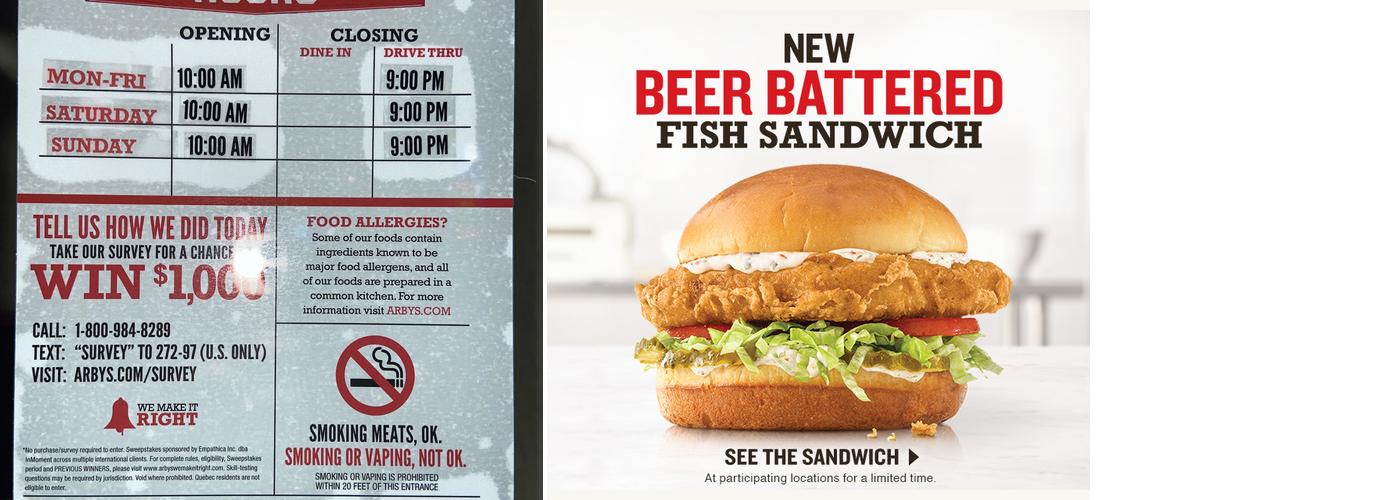 Arby's Menu