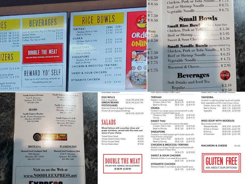 Noodle Express Menu