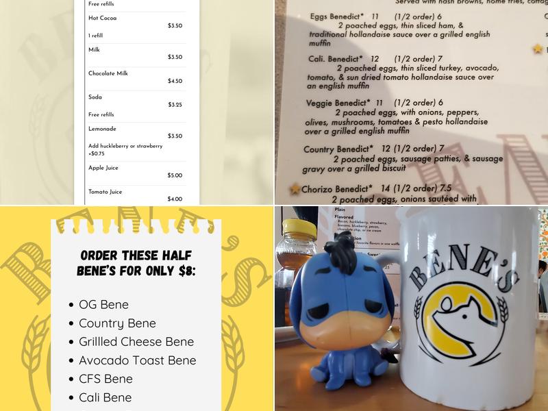 Bene's Menu