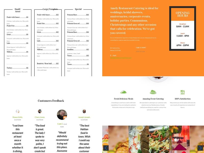 Amely Restaurant Menu