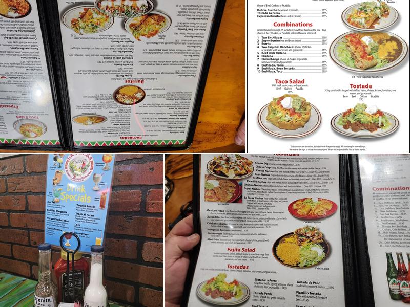 La Presa Mexican Restaurant Airway Heights Menu