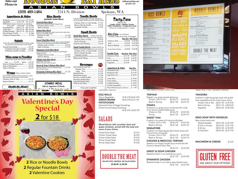 Noodle Express Menu