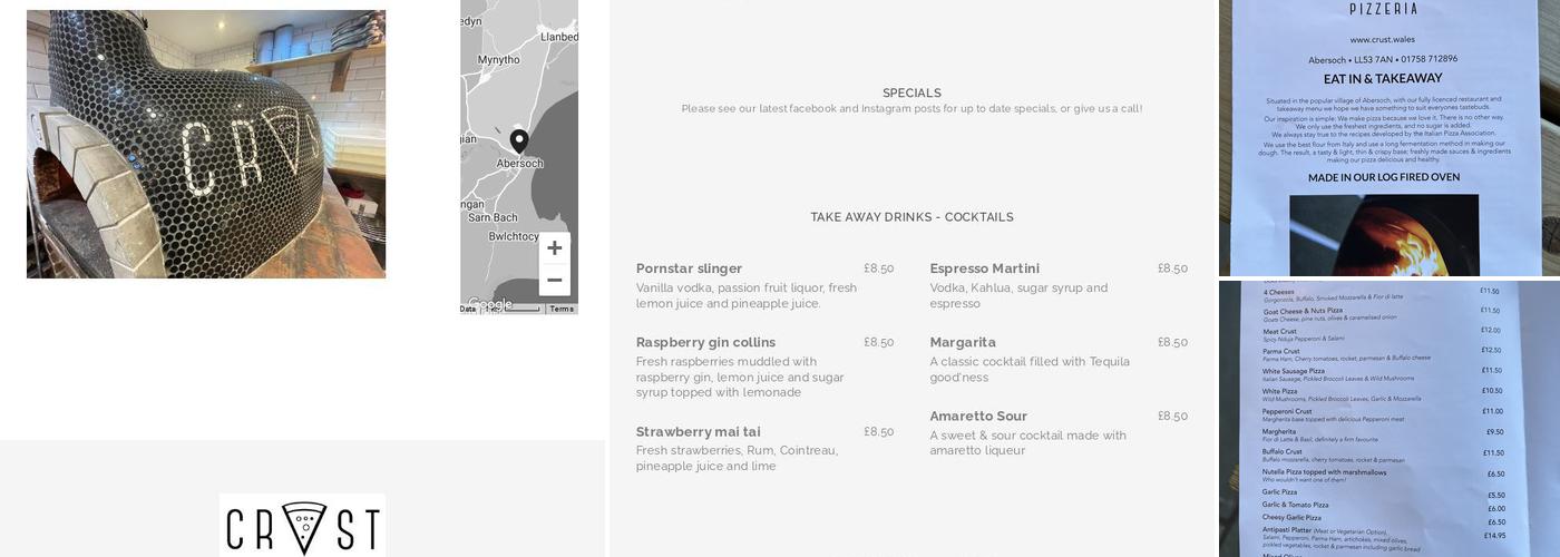 Crust Pizzeria Menu