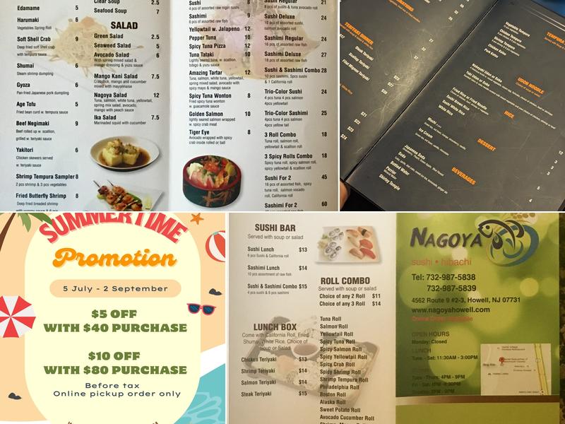 Nagoya Sushi & Hibachi Menu