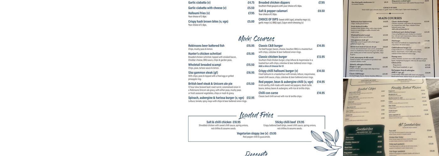 Y Bryncynan, Pwllheli Menu