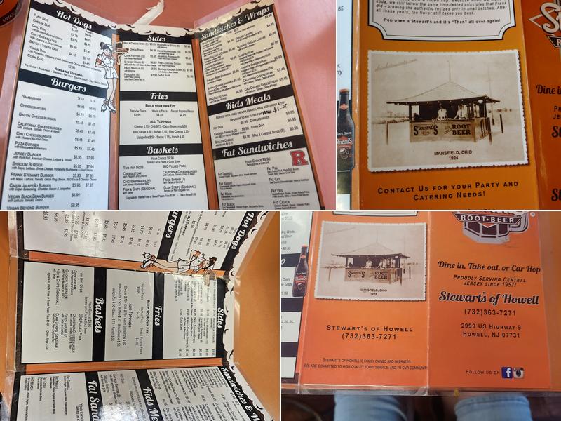 Stewart's Root Beer Menu