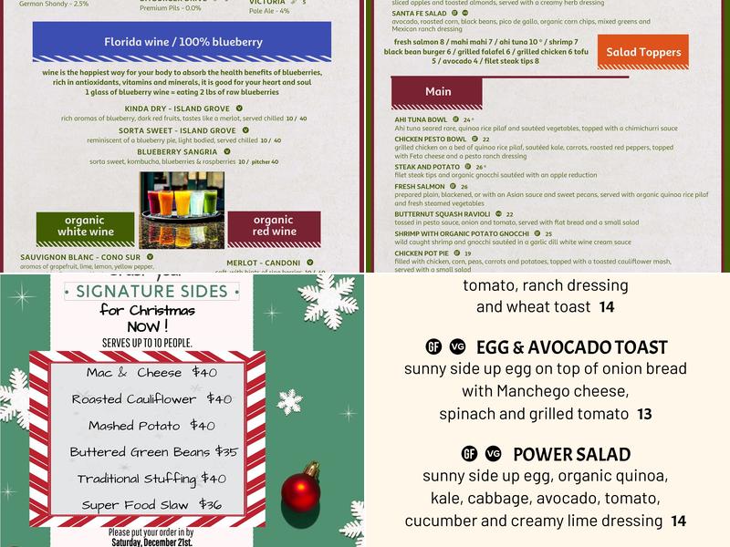 Café Evergreen Restaurant Menu