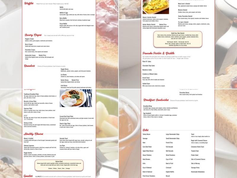 Eggs-traordinary Breakfast & Lunch Cafe -Nokomis Menu