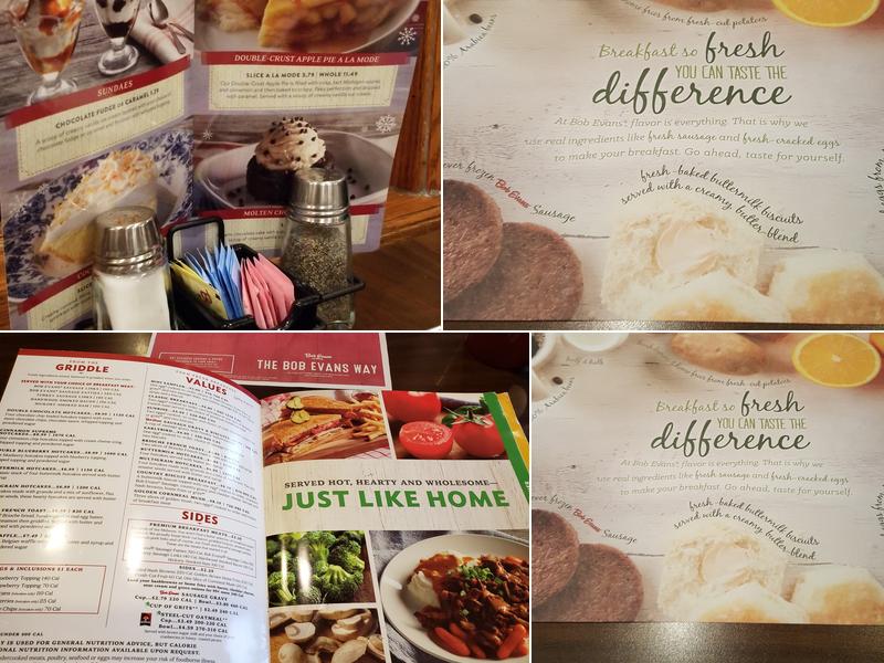 Bob Evans Menu