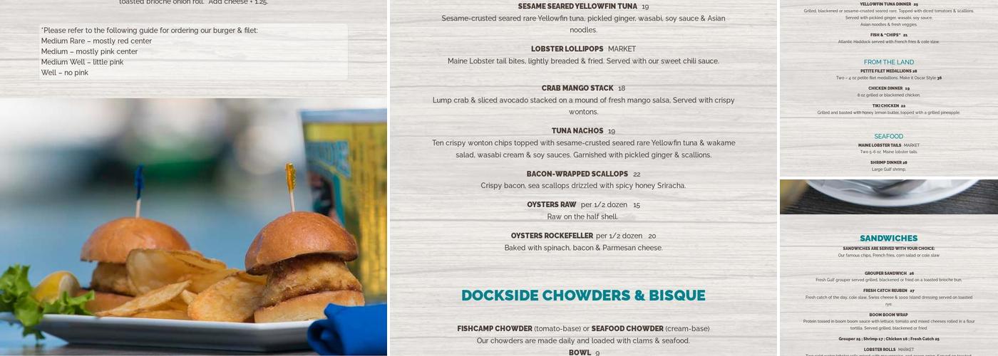 Dockside Waterfront Grill Menu